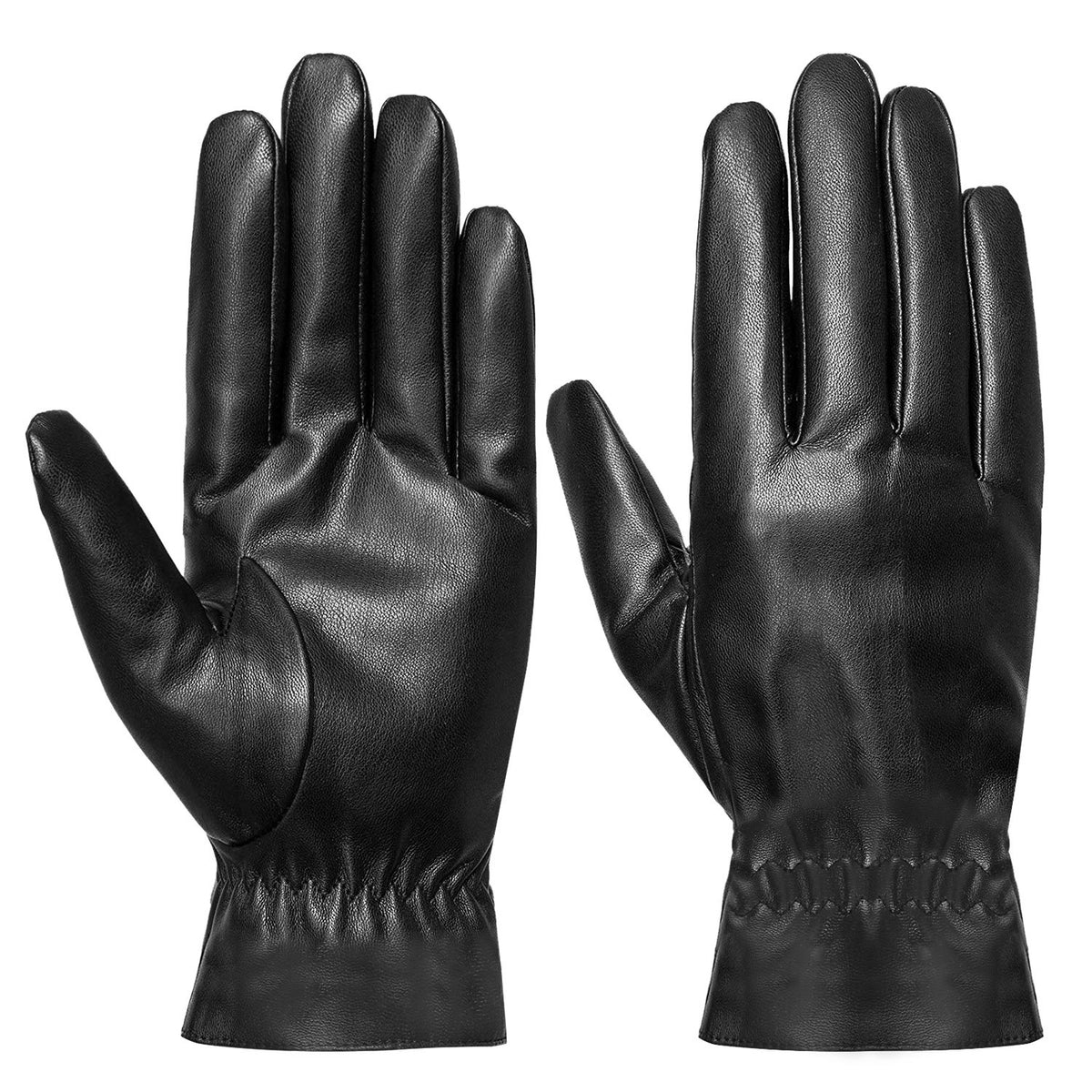 Faux leather winter gloves – photo 10