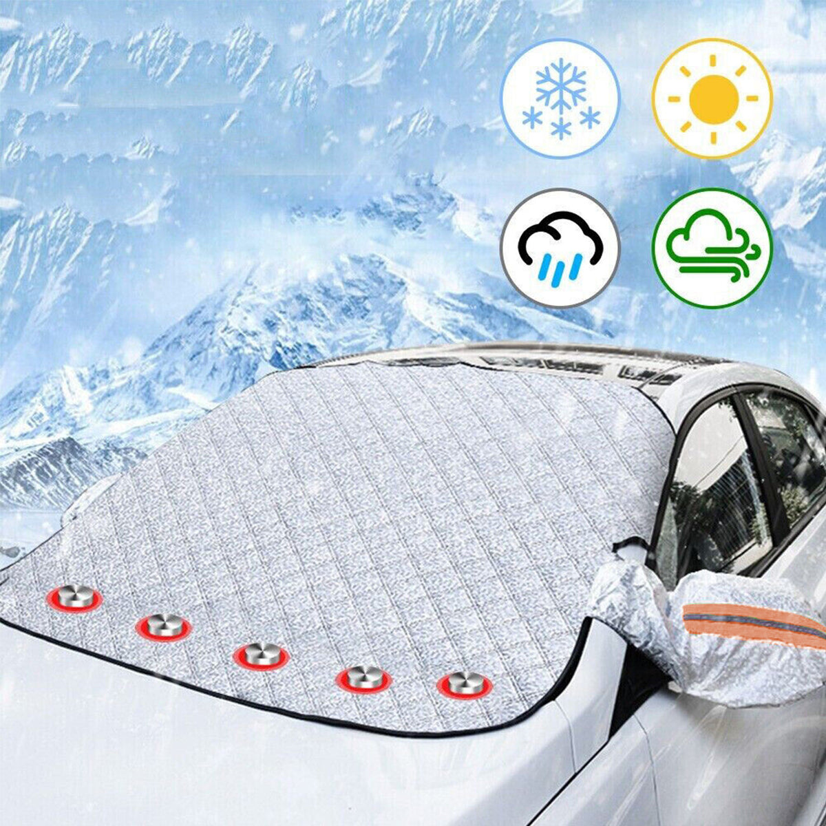 Magnetic windshield snow and frost cover – photo 3