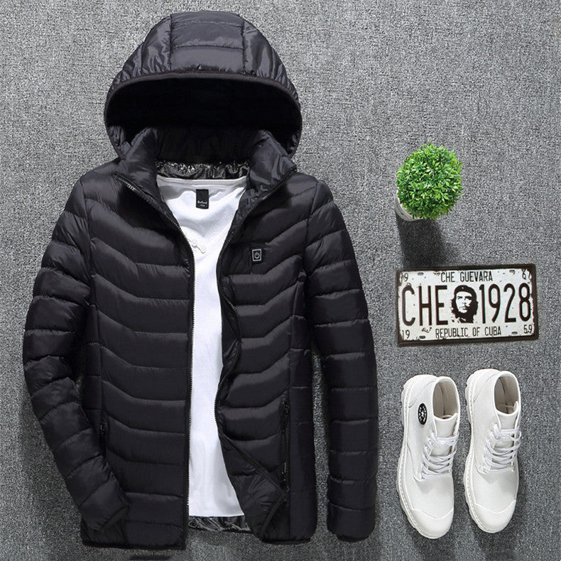 Men's USB heated jacket with removable hood – photo 3