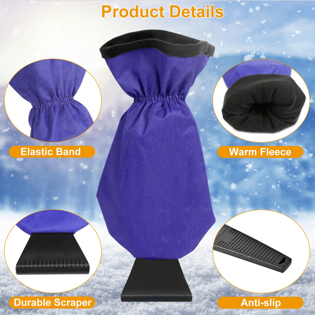 Fleece-lined ice scraper mitt – photo 4
