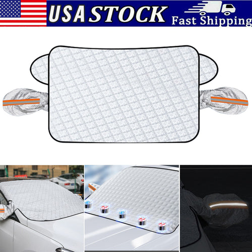 Magnetic Windshield Snow & Frost Cover with Mirror Covers