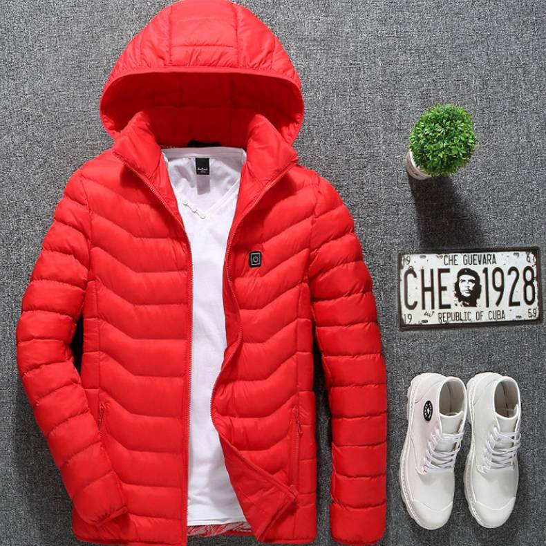 Men's USB heated jacket with removable hood – photo 2