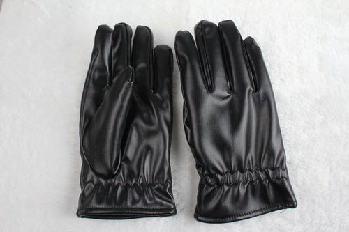Faux leather winter gloves – photo 2