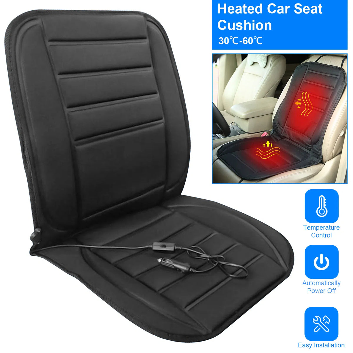 12V heated car seat cushion – photo 2