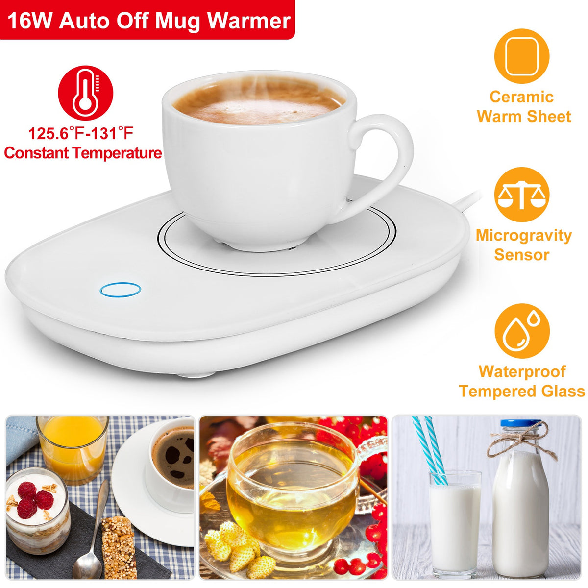 Auto on/off mug warmer