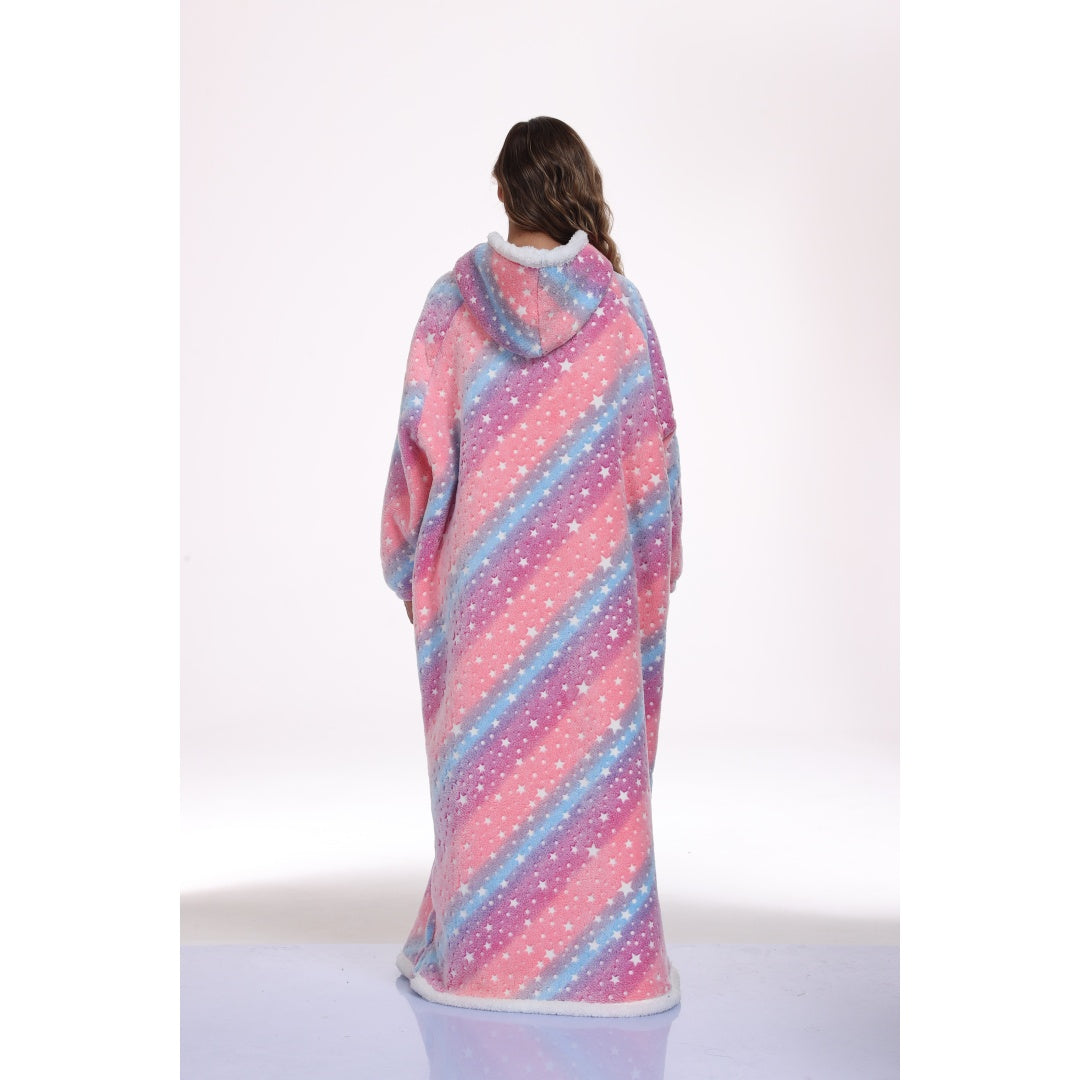 Oversized sherpa-lined wearable blanket hoodie – photo 5